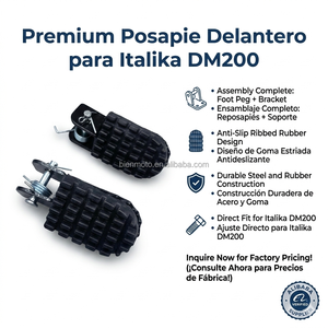 Reposapiés Delantero para Motocicleta Italika DM200, Pedales, Soporte de Reposapiés, Precio de Fábrica - Product Image 1