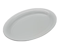 Plateau de fête en plastique de gros Plateau alimentaire en plastique durable Plateau ovale en plastique élégant