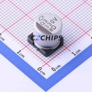 ตัวเก็บประจุ UWD1V331MCL1GS อลูมิเนียมอิเล็กโทรลีติค SMD D10xL10mm 330uF 20% 35V 335mA-120Hz - Product Image 1