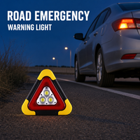 Solarbetriebene LED-Auto-Warnleuchte mit Hochintensitäts-Prismenreflektor USB-Aufladung Warnsignal-ABS-Material