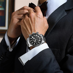 <span class=keywords><strong>LIGE</strong></span> – montres de luxe pour hommes, <span class=keywords><strong>montre</strong></span> en acier complet, sport, étanche, horloge à Quartz, <span class=keywords><strong>2021</strong></span> - Product Image 4