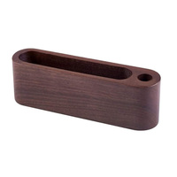 Porte-carte personnalisé en bois, pour bureau, de visite, avec nom