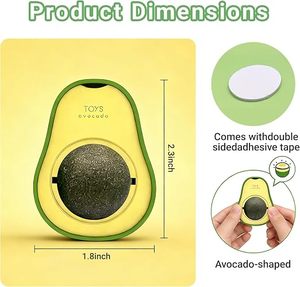 Avocado Shaped Cartoon Modern Luxury Plastic Catnip Ball <b>Cat</b> <b>Toy</b> Teeth Cleaning Grinding Self-Healing Rotatable 46x60cm Custom - Product Image 6