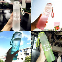 Bouteille d'eau en verre avec couvercle, lettre colorée, canette portable givrée, idée cadeau, vente en gros ml