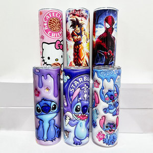 Vaso Térmico Sublimable <span class=keywords><strong>de</strong></span> Acero Inoxidable 304 <span class=keywords><strong>de</strong></span> Alta Calidad, Personalizado con Diseño Anime <span class=keywords><strong>3D</strong></span>, <span class=keywords><strong>de</strong></span> 20oz, con Borde Plano, Tapa y Popote - Product Image 2