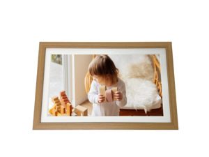 Oem tùy chỉnh 15.6 inch cổ điển hạt gỗ ảnh video slideshow wifi Kích hoạt cảm ứng Bảng điều chỉnh hình ảnh kỹ thuật số khung - Product Image 1