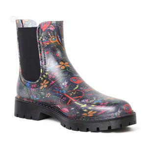 <span class=keywords><strong>Bottes</strong></span> <span class=keywords><strong>de</strong></span> <span class=keywords><strong>pluie</strong></span> pour femmes YL-1403, <span class=keywords><strong>de</strong></span> haute qualité, <span class=keywords><strong>vintage</strong></span>, antidérapantes, avec impression couleur, imperméables, à la cheville - Product Image 1
