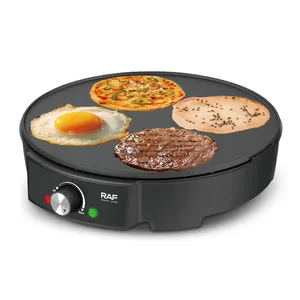 RAF 1200W Four Squares Electric Health Grill Multifunción Antiadherente Crepes Pancake Maker Roti Maker