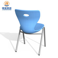 Chaise d'école en plastique empilable de conception moderne, vente chaude JS