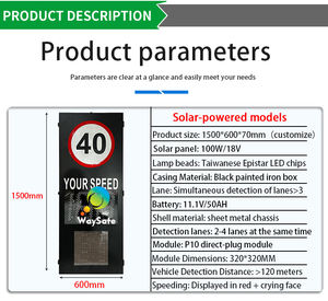 Señal de Velocidad Inteligente con Radar Doppler para Seguridad Vial, Sensor de Velocidad con Pantalla LED - Product Image 3