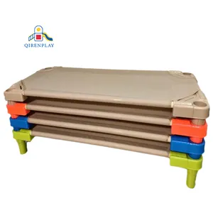 Многофункциональная пластиковая кровать, Дошкольная дышащая кровать, детская кроватка для детского сада