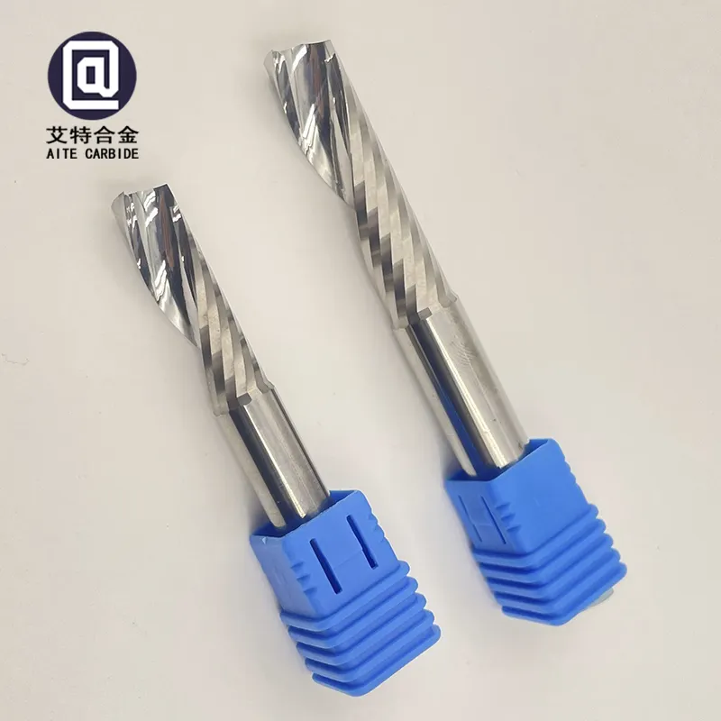 Coated left-hand single-edge spiral milling cutter PVC acrylic cutting head cnc engraving machine tool