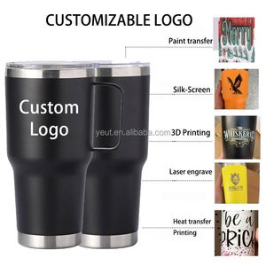 แก้วน้ำสแตนเลสเคลือบสีฝุ่นแบบกำหนดเองขายส่ง แก้วกาแฟเก็บความร้อนสองชั้น ฝาปิดแบบประหยัดพลังงาน สำหรับเครื่องดื่มเย็น จำนวนมาก - Product Image 5