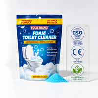 Sachet d'emballage personnalisé imprimé pour nettoyant WC en mousse, résistant à l'humidité, avec fermeture éclair, en Mylar, pour nettoyage domestique, vente en gros