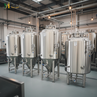 Cuves de brassage pressurisées à double enveloppe en acier inoxydable 500L 1000L 2000L pour ligne de production de bière et de boissons