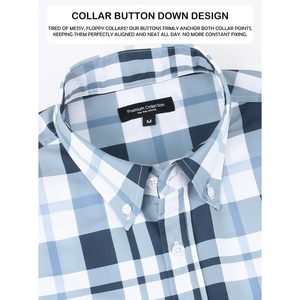 Custom Mens Plaid Button <b>Down</b> Shirt 4-Way Stretch Casual Wear - Product Image 6
