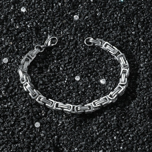 Hot Selling Personalized Simple Stainless Steel Geometric Chain <b>Bracelet</b> Hiphop Punk Fashion Unisex's <b>Bracelet</b> Wholesale Jewelry - Product Image 2