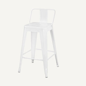 Kursi bar industri Retro, dapat ditumpuk Restoran tinggi Modern penghitung logam kursi Bar tinggi - Product Image 2
