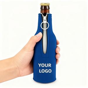 ปลอกหุ้มขวดนีโอพรีนแบบกำหนดเอง ปลอกหุ้มขวดแบบพกพา ใช้ซ้ำได้ สำหรับแช่เบียร์ ไวน์ เหมาะสำหรับปิกนิกกลางแจ้งและตั้งแคมป์ - Product Image 2