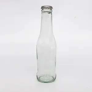 الجملة فارغة بنكهة المشروبات الزجاج الصوان منشط المياه زجاجة 200 مللي مع غطاء التاج
