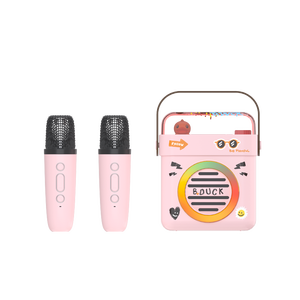 Enceinte de karaoké portable avec 1 ou 2 microphones, son variable, ceinture portable, fête en extérieur, prise en charge de la <span class=keywords><strong>carte</strong></span> TF, USB, entrée auxiliaire 3,5 mm - Product Image 2