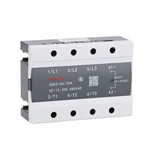 Relé de Estado Sólido Trifásico Delixi CDG3, Control de CC a CA, con Capacidades de Corriente de 25A/60A/80A/100A/200A - Product Image 1