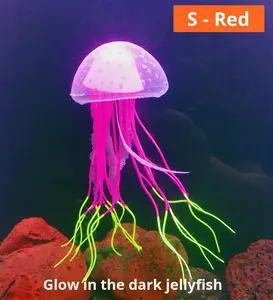 ของตกแต่งตู้ปลา ซิลิโคนนิ่ม รูปประภาคาร ทะเล พระจันทร์ แมงกะพรุน ลอยน้ำ โปร่งใส เรืองแสง - Product Image 6