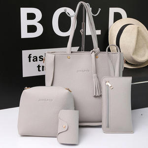 Conjunto <span class=keywords><strong>de</strong></span> 4 Bolsos <span class=keywords><strong>de</strong></span> Moda para Mujer, Bolso Bandolera Cruzado Lychee, Bolso <span class=keywords><strong>de</strong></span> Mano, Bolso Cuadrado Individual <span class=keywords><strong>de</strong></span> PU y Nylon - Product Image 2