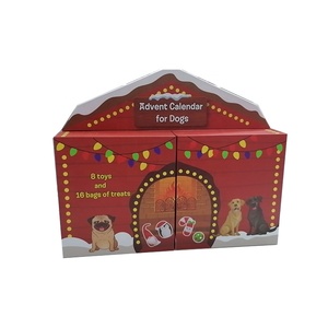 Cajas de Calendario de Adviento con Diseño Personalizado para Perros y Mascotas, Ecológicas, Reutilizables, con Relieve de Lujo, Laminación Mate, Recubrimiento UV y Esponja - Product Image 1