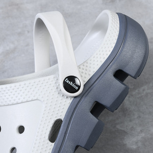 Summer Platform <b>Clogs</b> Solid Color 5cm Heel Breathable Non Slip Outdoor Sandals For Men Women Size 35 To 45 - Product Image 4