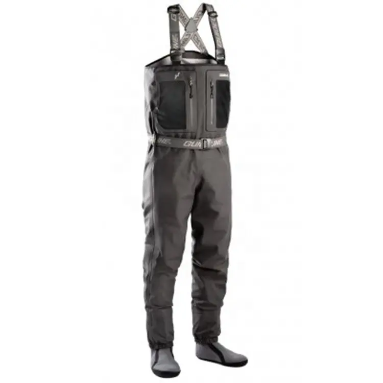 China Waterproof Nylon PVC Coated Waders Chest High Fishing Waders with Boots