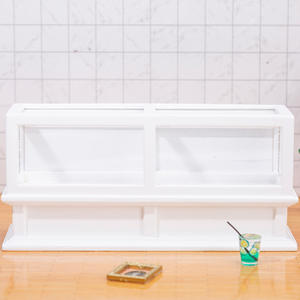 Vitrina en miniatura Diy 1:12, modelo de casa de muñecas de madera con muebles de simulación para manualidades - Product Image 5