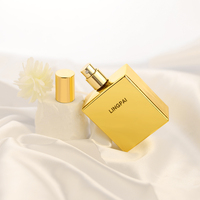 Flacon de parfum en verre chromé haut de gamme 50ml-Finition miroir de luxe pour marques haut de gamme