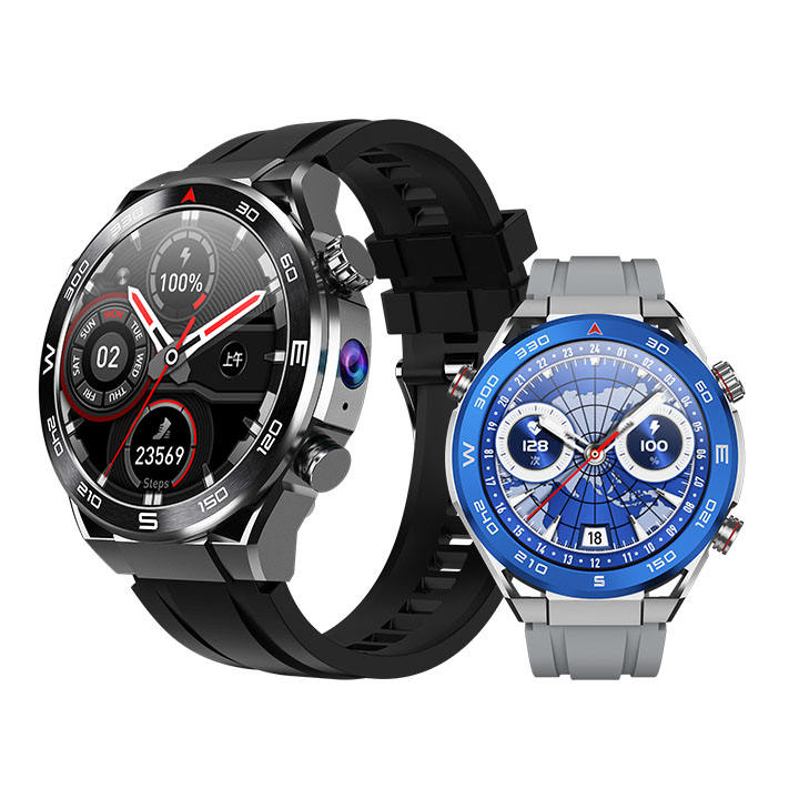 New Round 4G Smartwatch AMOLED Screen NFC Video Call Dual Camera Download  Apps WIFI Sim Card Watches B8 Smart Watch With Android