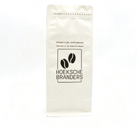 Sacs d'emballage en papier personnalisés écologiques, biodégradables, en kraft, pour café en grains, avec fermeture éclair