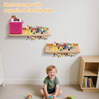 Hölzernes Wandmontiertes Magnetisches Tonie-Figuren-Regal Mit Ladefach Kinderzimmer Audio-Player Display Aufbewahrungsregal