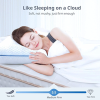 Matelas Euro Top ignifuge Queen/King Size à ressorts ensachés, mousse à mémoire de forme rafraîchissante compressée, livré en boîte