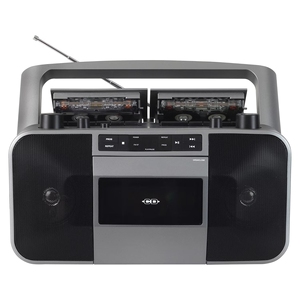 Lecteur de cassettes portable rétro avec double haut-parleur, radio FM vintage et écran couleur personnalisable pour réunions à domicile - Product Image 1