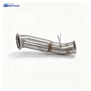ท่อดาวน์ไปป์สแตนเลส 304 ขัดเงา สำหรับ BMW F87 M2 F10 535i F22 M235i N55 3.0T ระบบไอเสียสมรรถนะสูงแบบไหลเวียนมาก - Product Image 1