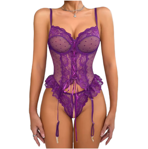 Lingerie in Pizzo Fantasia, <span class=keywords><strong>Abbigliamento</strong></span> Femminile, Collant Trasparenti, G-String Personalizzato Non Censurato, Ecologico e Traspirante - Product Image 2