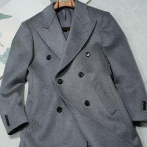 Men's 100% <strong>WOOL</strong> <strong>Double</strong> Breasted Long Overcoat Custom Bespoke Bulk Wholesale Winter Formal Anti-Wrinkle Breathable - Product Image 1
