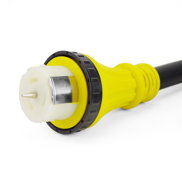 Sheng 50AMP Industrial Use Marine Shore Power Extension Cord SS2-50P+SS2-50R Male Female Custom Length 1 Outlet Yellow