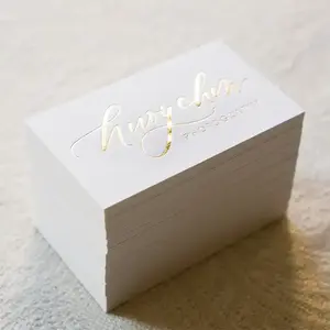 Custom Design Thicken Letterpress Name Cards Paper Embossed Matte Finishing Custom Logo Business Card