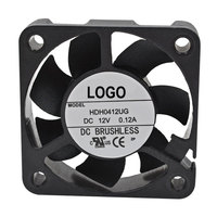 Kipas Aliran Aksial DC Desain Khusus 40x40x10mm Bantalan Bola Daya Tahan 70000 Jam Bilah Plastik Kipas Pendingin Udara 5V-24V