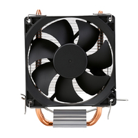 Ventilateur de processeur silencieux QiuzAim 2 avec 2 caloducs de 90 mm pour ordinateur de bureau, dissipateur thermique CPU 2011 à haut débit d'air, 4 broches, pour serveur E5 X79 X99 refroidi par air