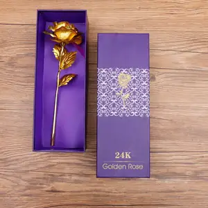 DREA Set Grosir Hadiah Bisnis Promosi, Set Kotak Hadiah Mawar Emas 24K