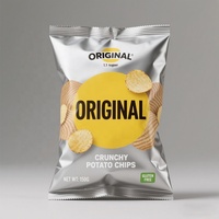 Sac d'emballage de bouffées en plastique imprimé personnalisé pochette à joint arrière alimentaire-maïs soufflé chips de pomme de terre bonbons noix sucre collation café thé feuille