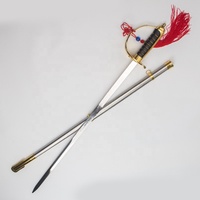 Sabre classique de type Rapier, Épée de Chevalier Templier, Épée de commandant de la marine russe, Sabre européen médiéval fait main