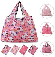 Grand sac fourre-tout en nylon grande capacité avec pochette de rangement, sac d'épicerie réutilisable et pliable pour le marché et les voyages, impression personnalisée, vente en gros