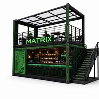 Bar de Contenedores Futurista de 20 pies, Bar Modular de Alta Tecnología para Proyectos Comerciales, Eventos y Discotecas